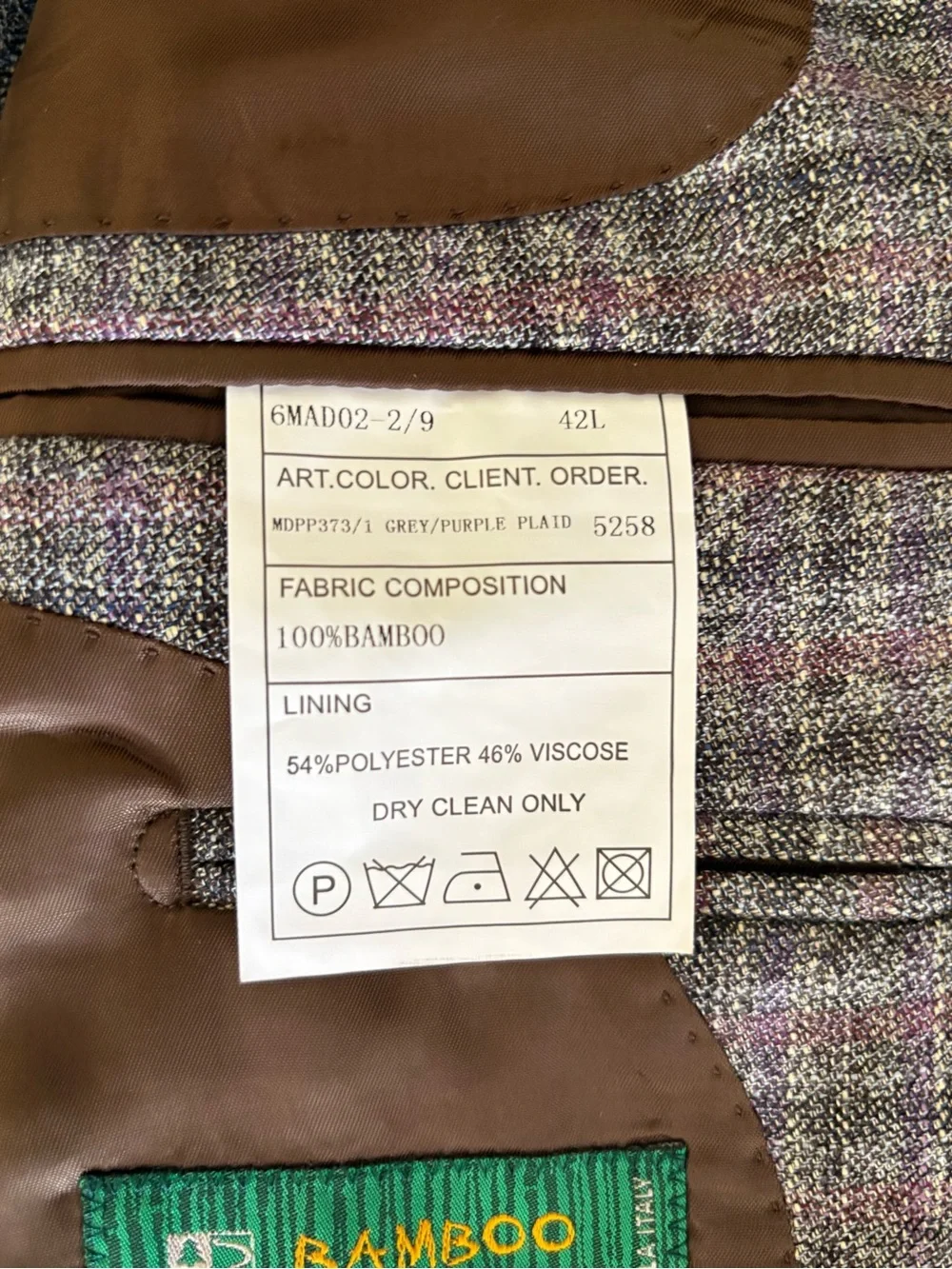 Max Davoli Baroni Mens Sportcoat Blazer Jacket 42L Gray Plaid